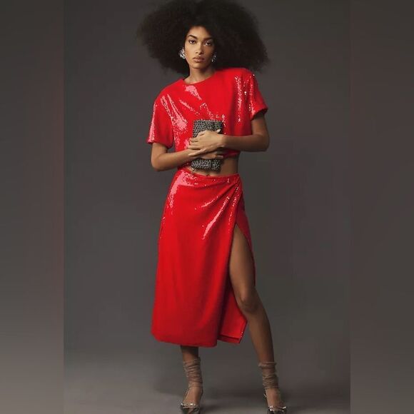 Le Superbe Jolie Sequin Midi Skirt NWT - Picture 1 of 11